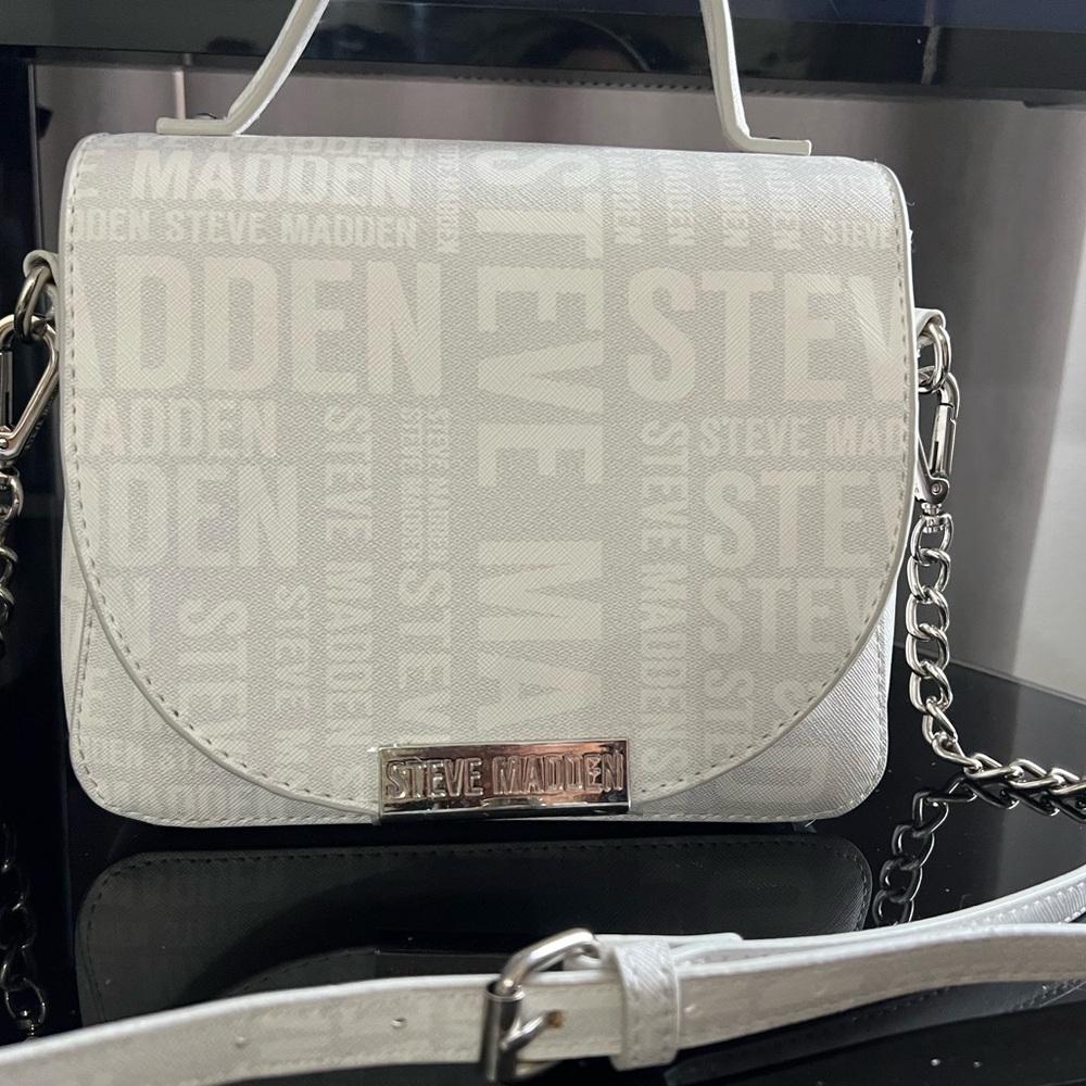 Steve Madden Gray Crossbody Bag with Chain Strap